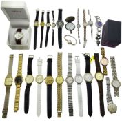 Collection of approx 25 mens and ladies watches by various makers including Rotary