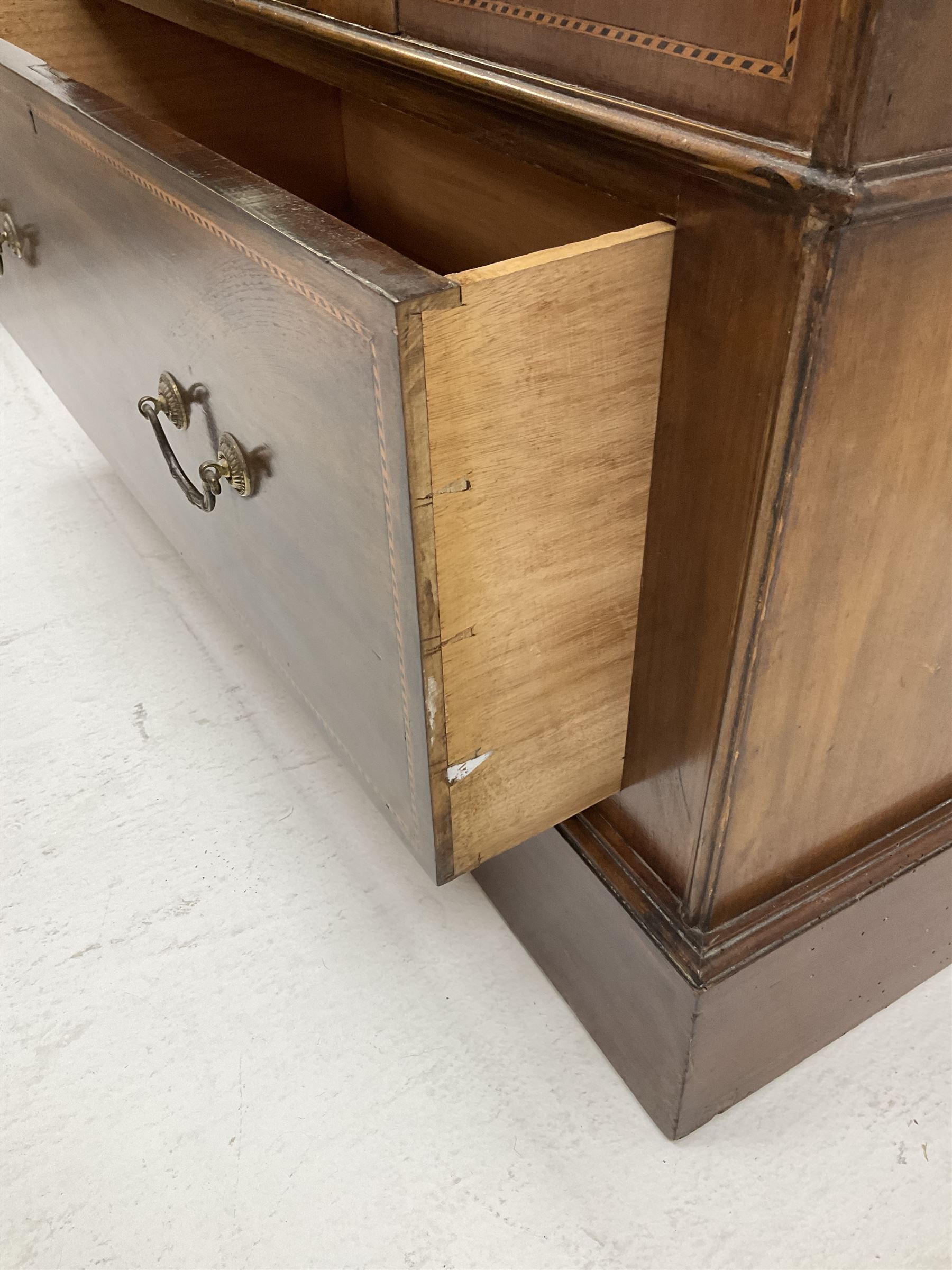 Edwardian inlaid mahogany wardrobe - Image 5 of 5