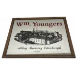 WM Young advertising mirror