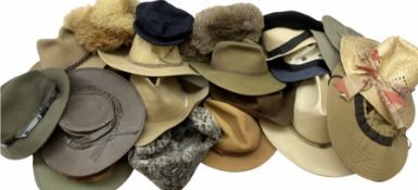 Various hats including fur example