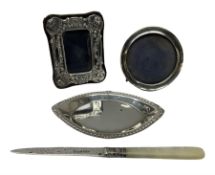 Small silver hallmarked pin tray