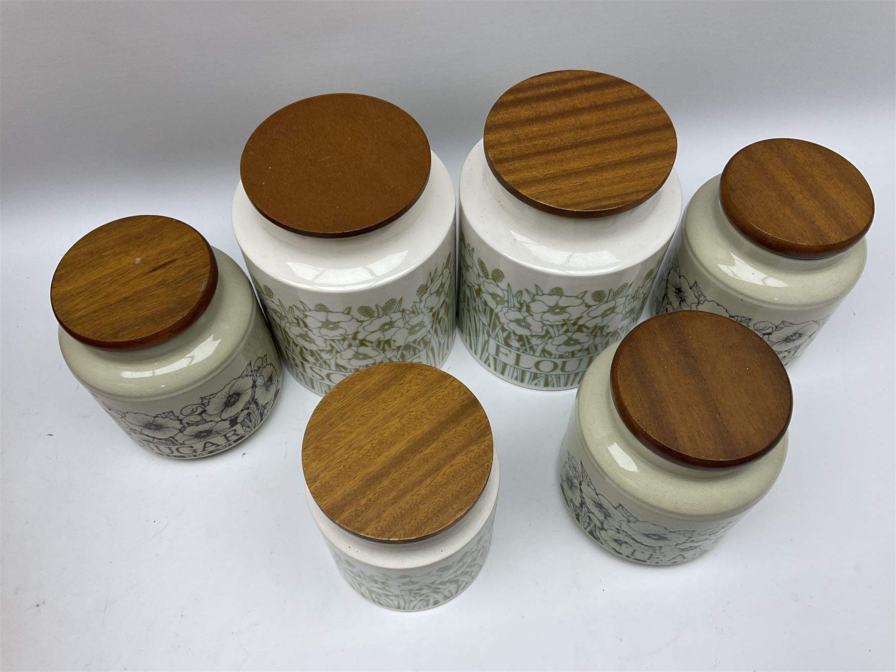 Six Hornsea storage jars - Image 2 of 2
