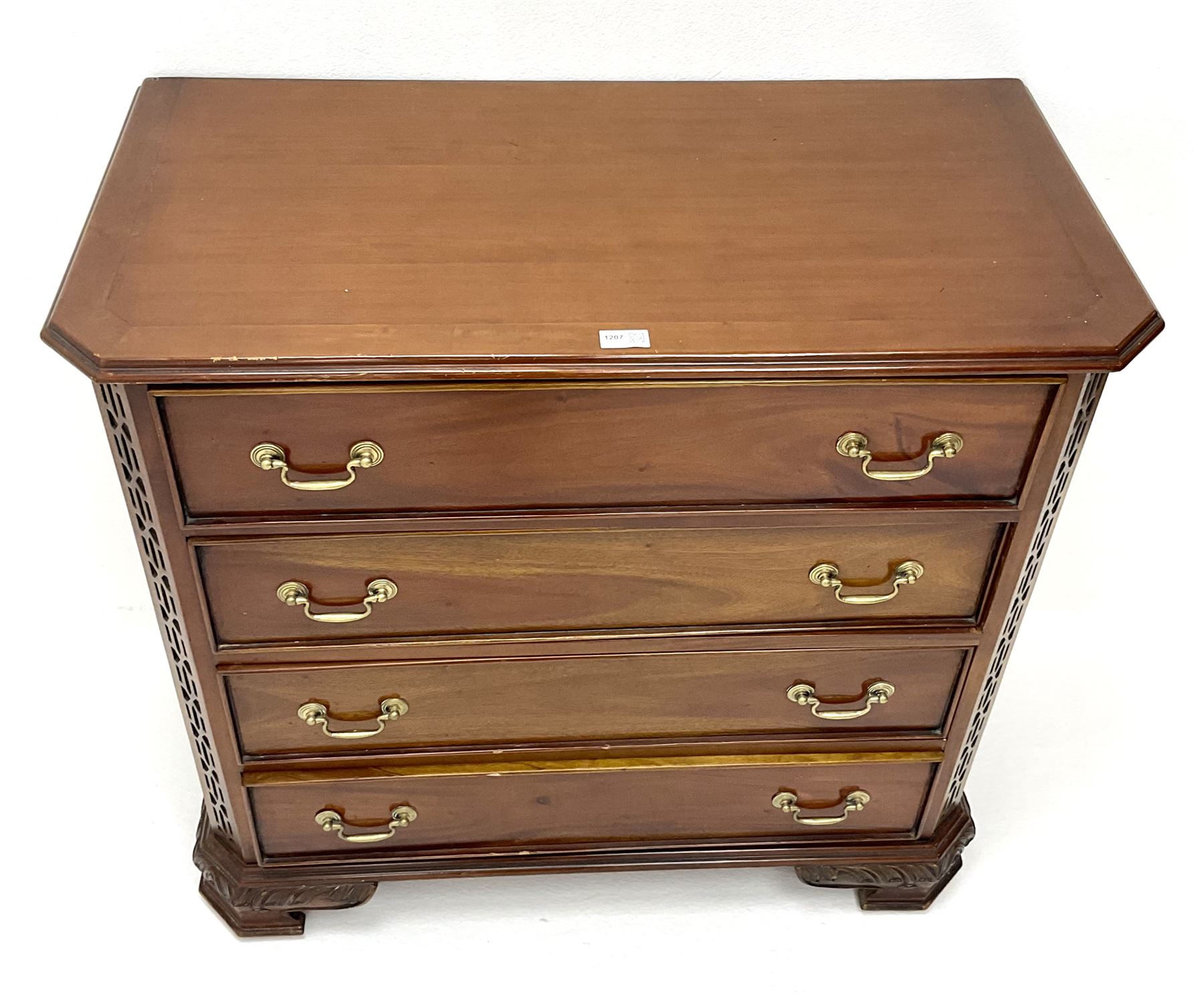 Georgian style mahogany chest - Image 3 of 5