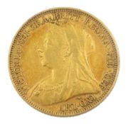 Queen Victoria 1895 gold full Sovereign coin