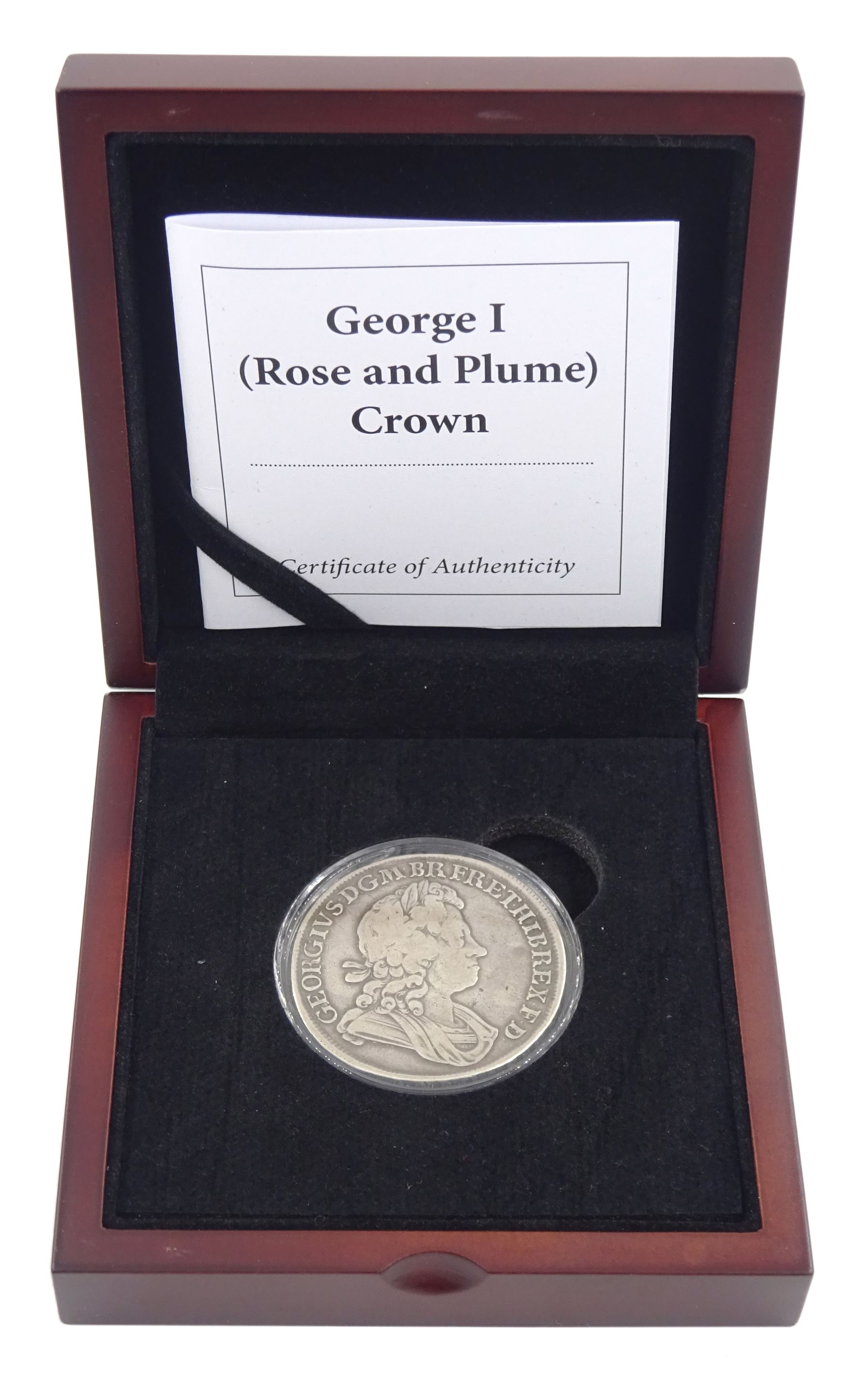 George I 1716 crown coin - Image 3 of 3