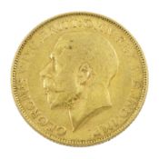 King George V 1918 gold full sovereign coin