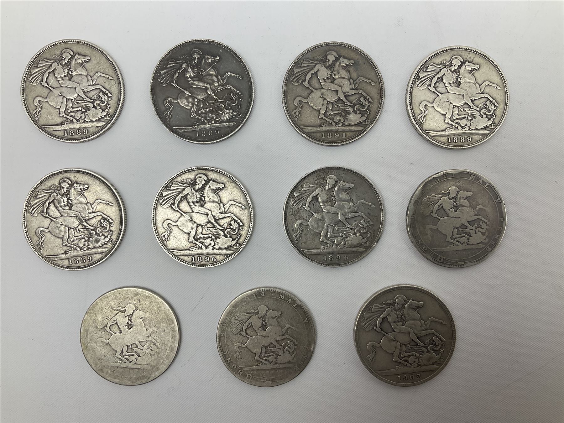 Eleven Great British crown coins - Image 2 of 15