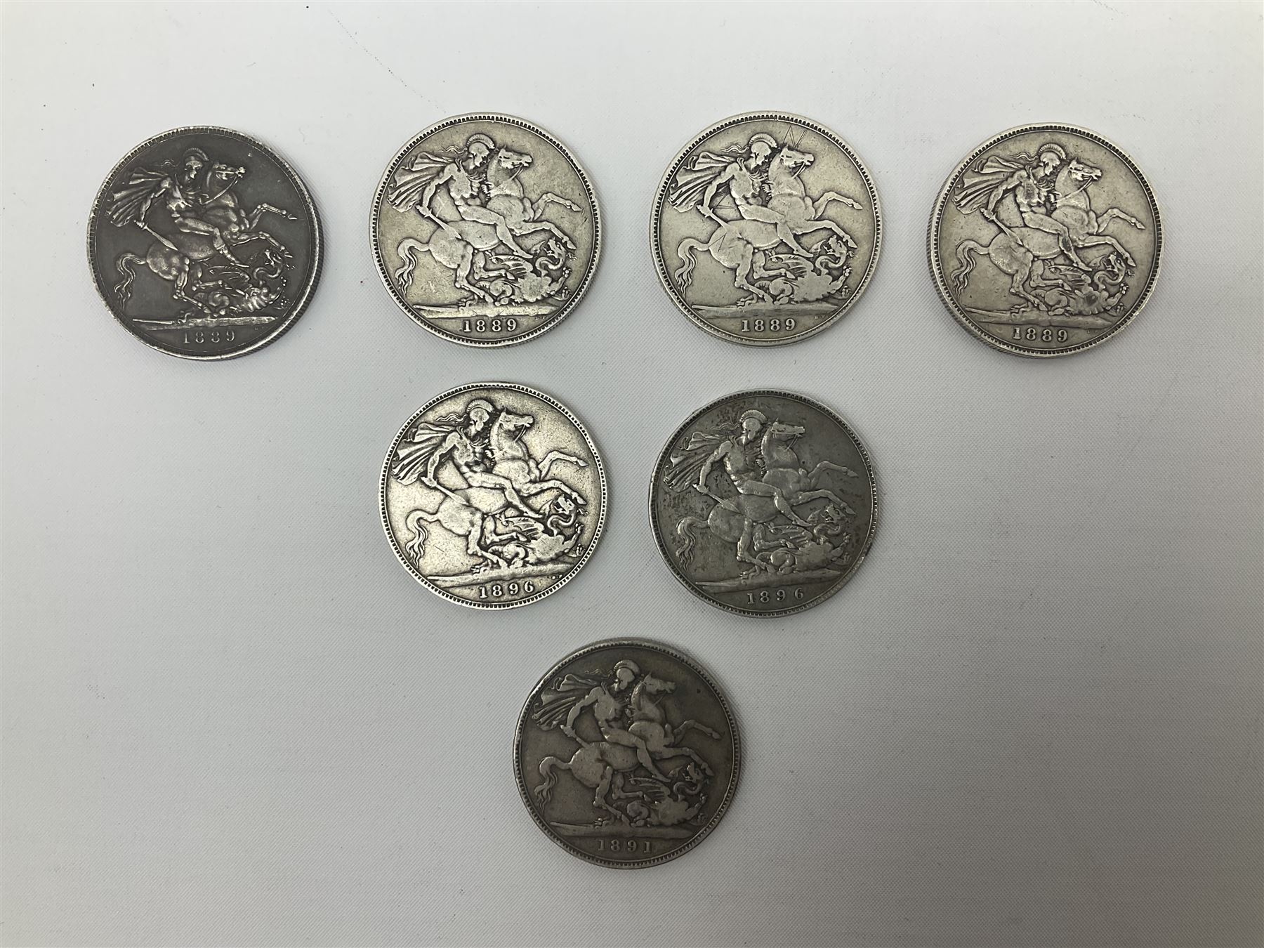 Eleven Great British crown coins - Image 13 of 15