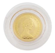 Queen Elizabeth II 1980 gold proof half sovereign coin