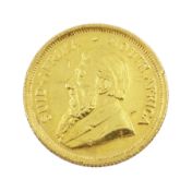 South Africa 1980 one tenth of an ounce fine gold Krugerrand coin