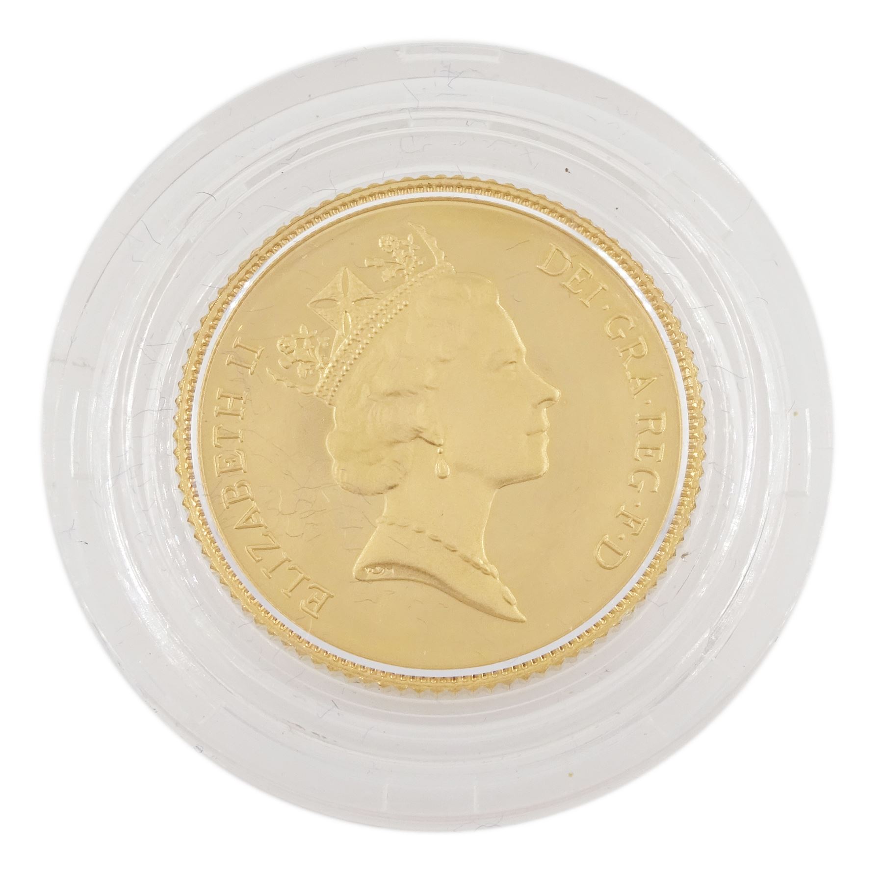 Queen Elizabeth II 1985 gold proof half sovereign coin