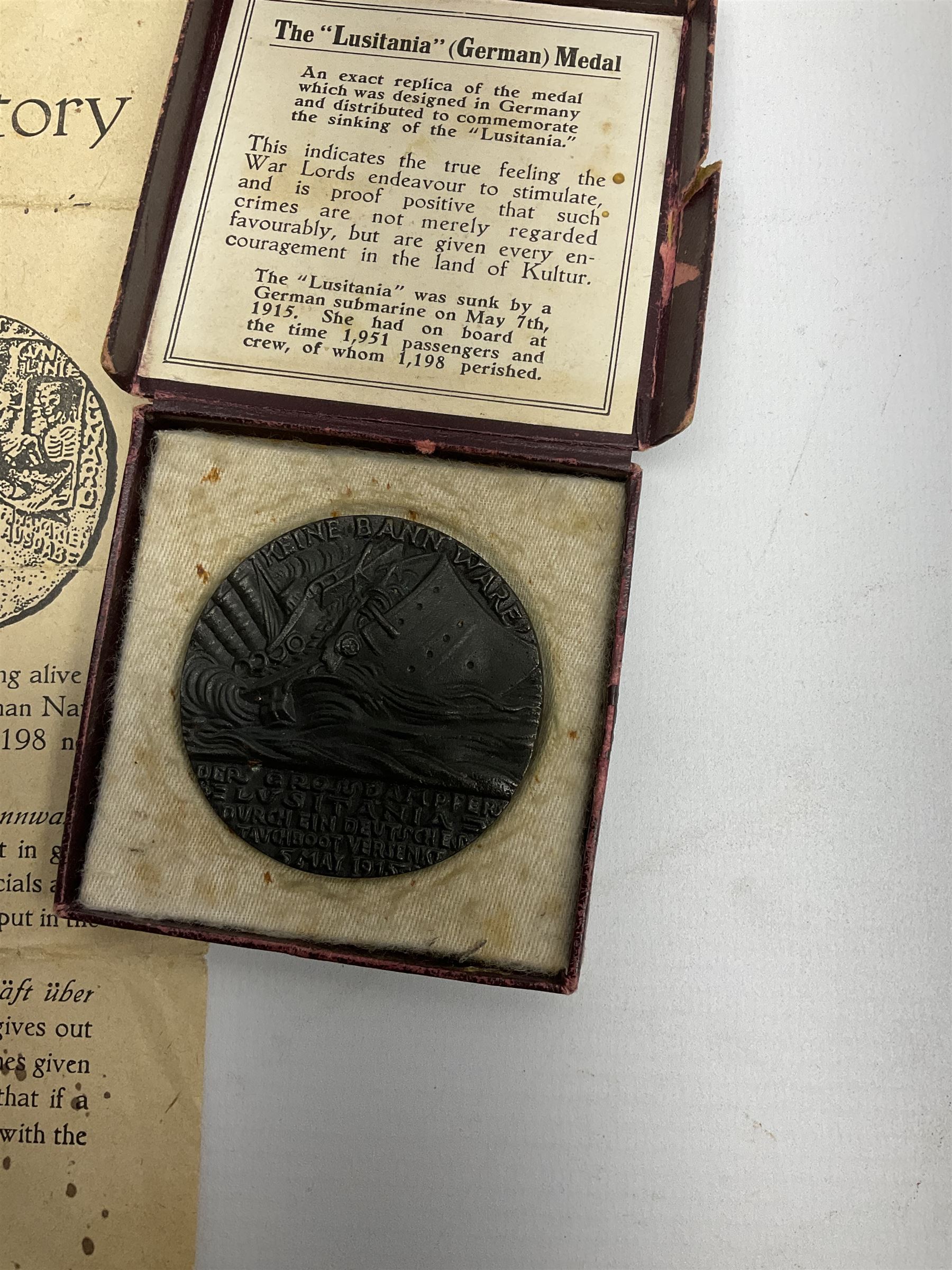 Lusitania replica medal - Image 5 of 21