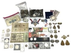 Great British and World coins including approximately 150 grams of pre 1947 silver coins