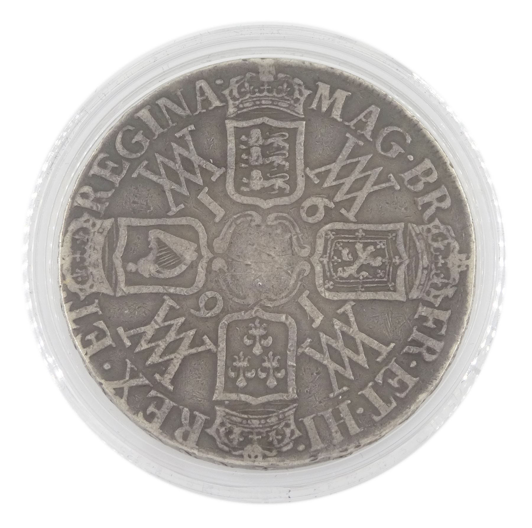 William and Mary 1691 crown coin - Image 2 of 3