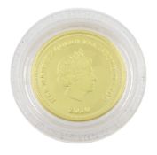 Queen Elizabeth II miniature 9ct gold half crown coin