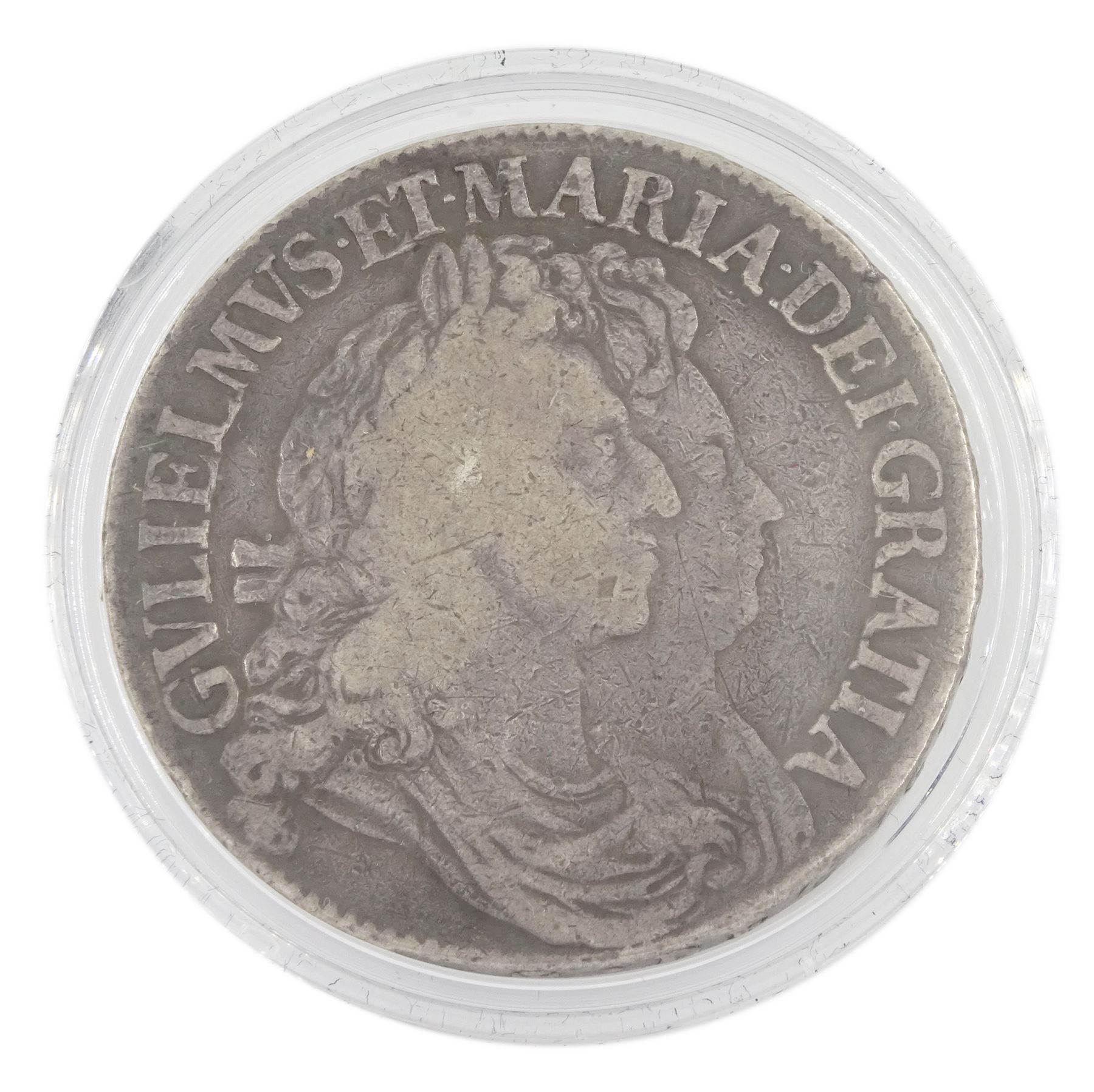 William and Mary 1691 crown coin