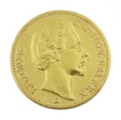 Kingdom of Bavaria Ludwig II 1872 gold twenty mark coin