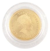 Queen Elizabeth II 2018 gold proof full sovereign coin