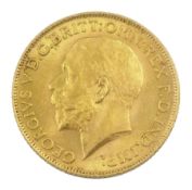 King George V 1911 gold full sovereign coin