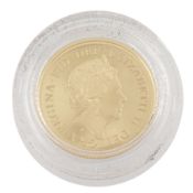 Queen Elizabeth II 2018 gold proof full sovereign coin
