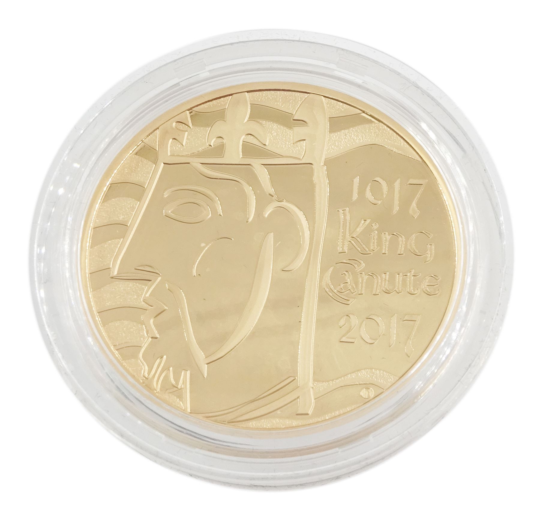 Queen Elizabeth II 2017 gold proof five pound coin commemorating 'The 1000th Anniversary of the Coro - Image 2 of 3