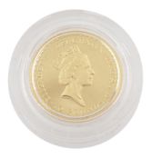 Queen Elizabeth II 1987 gold proof one tenth of an ounce Britannia coin