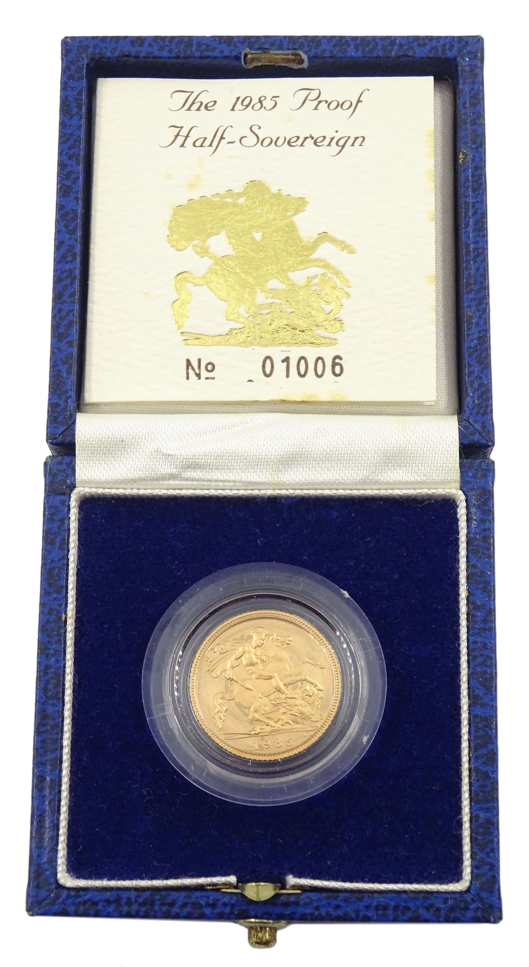 Queen Elizabeth II 1985 gold proof half sovereign coin - Image 3 of 3