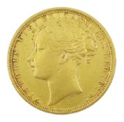 Queen Victoria 1872 gold full sovereign coin