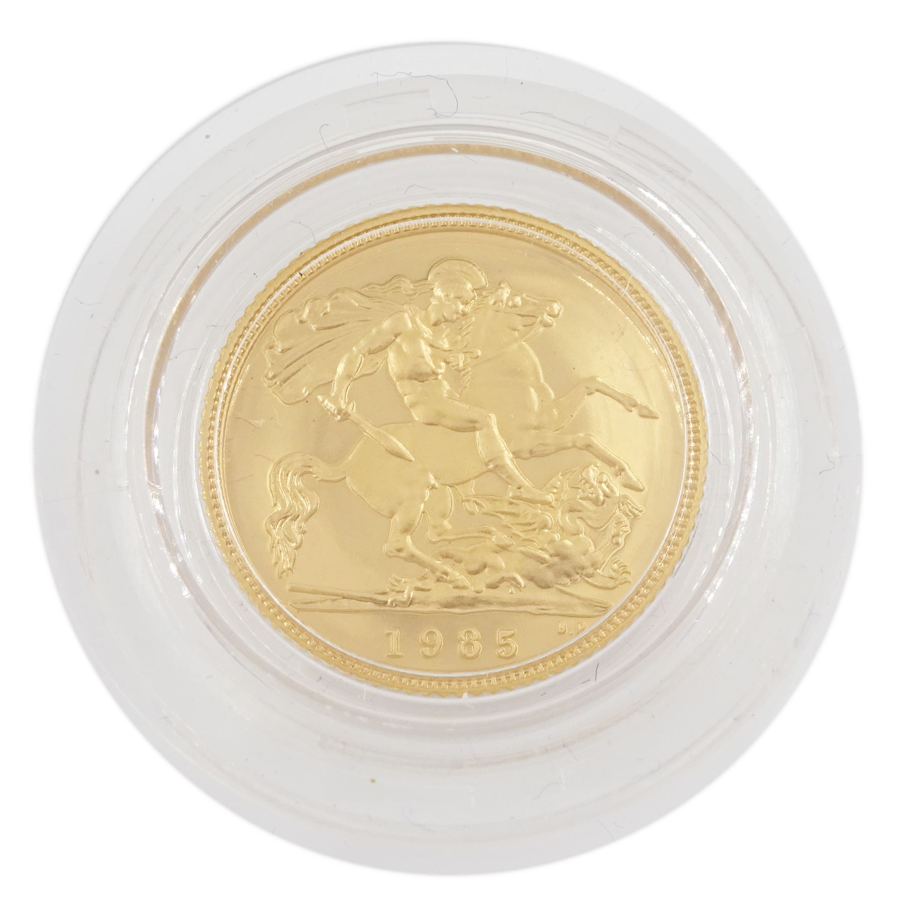 Queen Elizabeth II 1985 gold proof half sovereign coin - Image 2 of 3