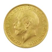 King George V 1915 gold full sovereign coin