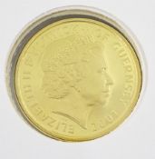 Queen Elizabeth II Bailiwick of Guernsey 2001 gold twenty-five pounds coin