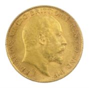 King Edward VII 1910 gold half sovereign coin