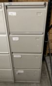 Ostaline four drawer filing cabinet - THIS LOT IS TO BE COLLECTED BY APPOINTMENT FROM DUGGLEBY STORA