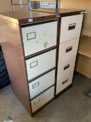 Two four drawer metal filing cabinets - THIS LOT IS TO BE COLLECTED BY APPOINTMENT FROM DUGGLEBY STO