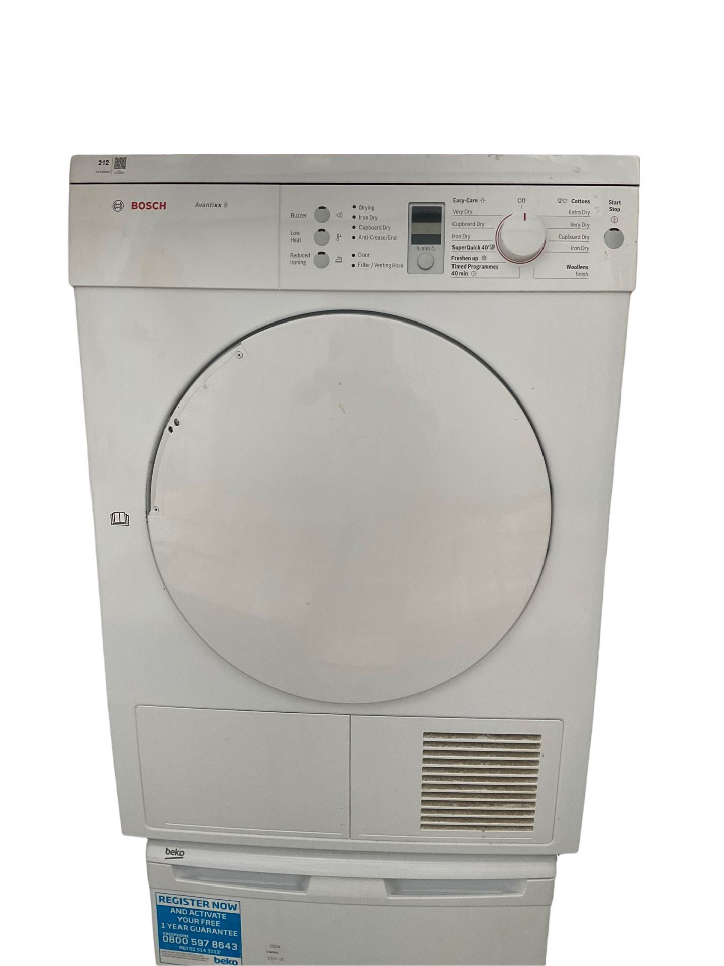 Bosch Avantixx 8 tumble dryer - THIS LOT IS TO BE COLLECTED BY APPOINTMENT FROM DUGGLEBY STORAGE