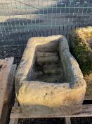 Small 19th century rectangular stone trough - THIS LOT IS TO BE COLLECTED BY APPOINTMENT FROM DUGGLE