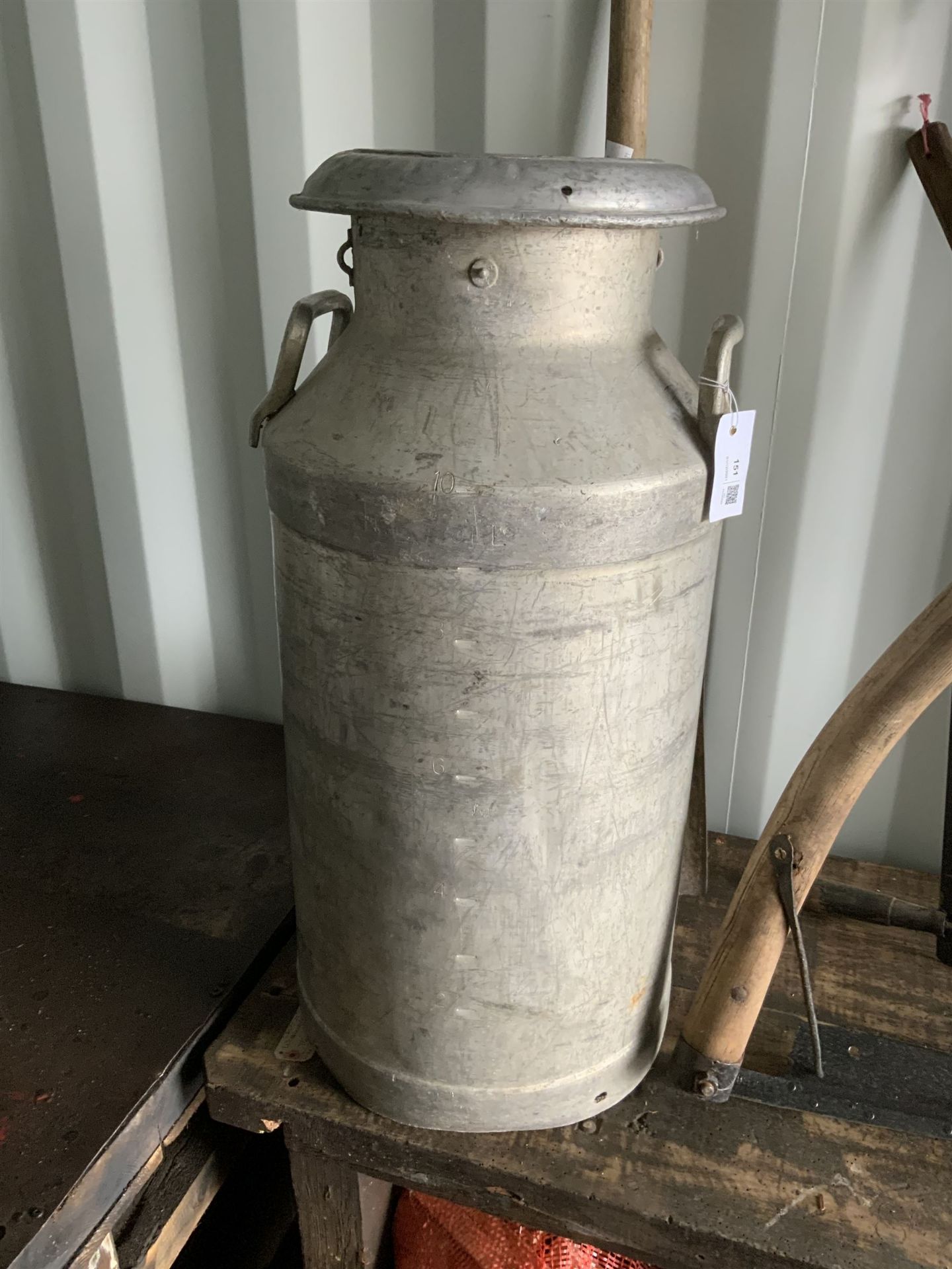 Aluminium milk churn - THIS LOT IS TO BE COLLECTED BY APPOINTMENT FROM DUGGLEBY STORAGE