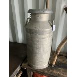 Aluminium milk churn - THIS LOT IS TO BE COLLECTED BY APPOINTMENT FROM DUGGLEBY STORAGE