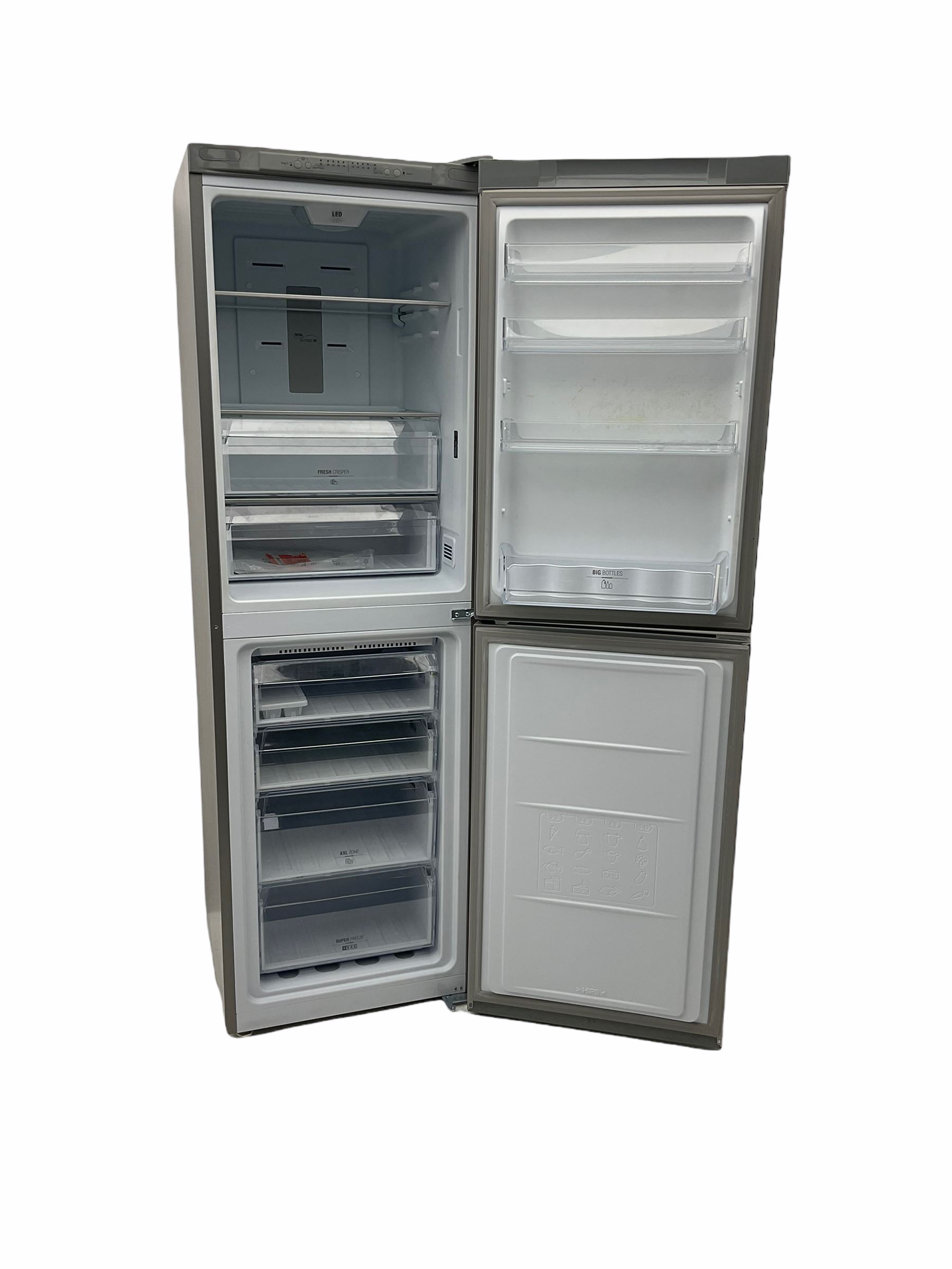 Hotpoint grey finish fridge/freezer (2016) - THIS LOT IS TO BE COLLECTED BY APPOINTMENT FROM DUGGLEB - Image 2 of 4