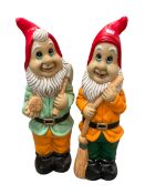 Two Linfoot garden gnomes