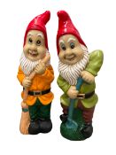 Two Linfoot garden gnomes