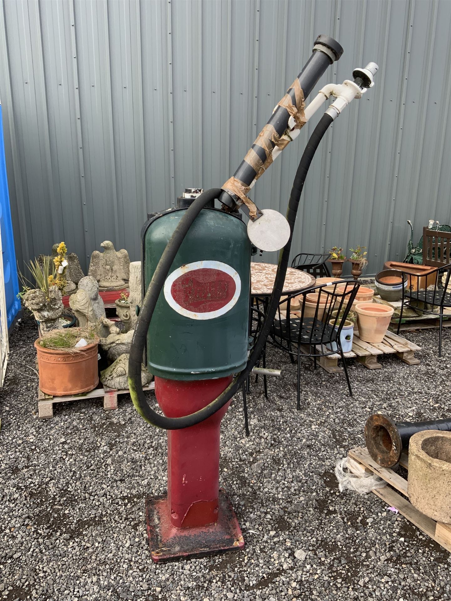 Vintage cast iron petrol pump - THIS LOT IS TO BE COLLECTED BY APPOINTMENT FROM DUGGLEBY STORAGE