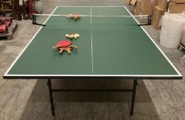 Dunlop Rollaway folding table tennis table with accessories - THIS LOT IS TO BE COLLECTED BY APPOINT