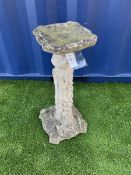 Composite stone classical column birdbath - THIS LOT IS TO BE COLLECTED BY APPOINTMENT FROM DUGGLEBY