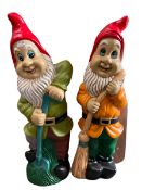 Two Linfoot garden gnomes