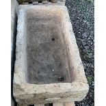 Small 19th century rectangular stone trough - THIS LOT IS TO BE COLLECTED BY APPOINTMENT FROM DUGGLE