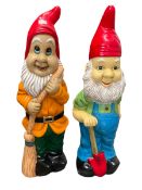 Two Linfoot garden gnomes