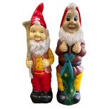 Two Linfoot garden gnomes