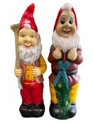 Two Linfoot garden gnomes