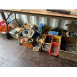 Collection of unused nuts and bolts